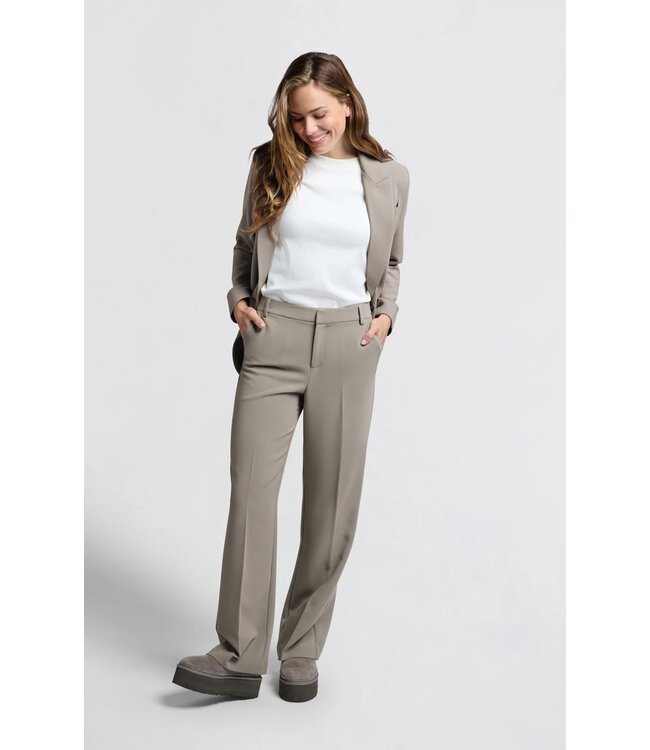 Woven wide leg trousers - Zand