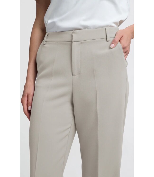 Woven wide leg trousers - Zand