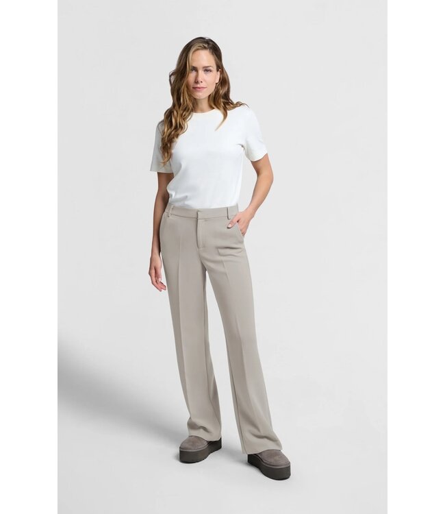 Woven wide leg trousers - Zand