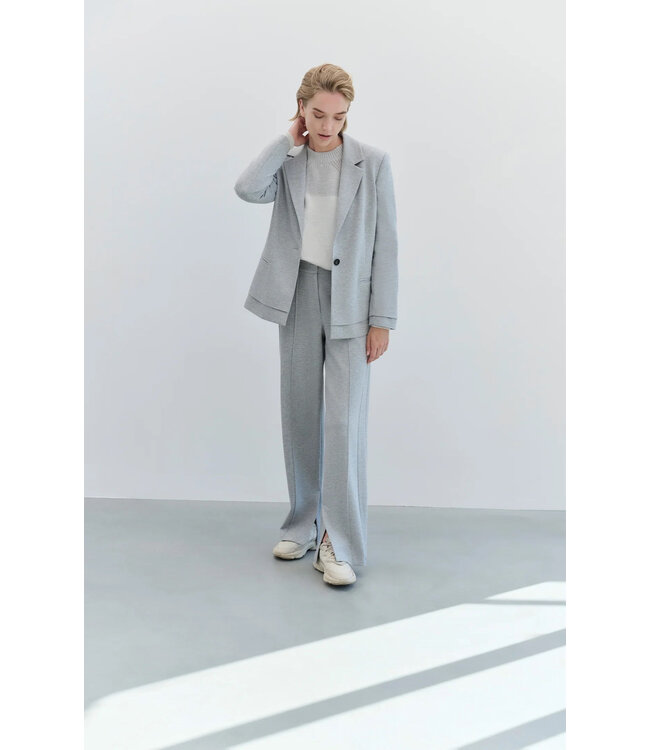Soft melange tailored trousers