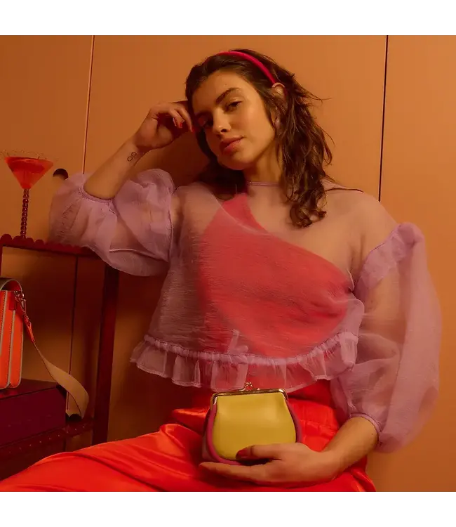 Wallet - Lemon leaf / Positano purple