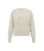 Deep round neck sweater with t