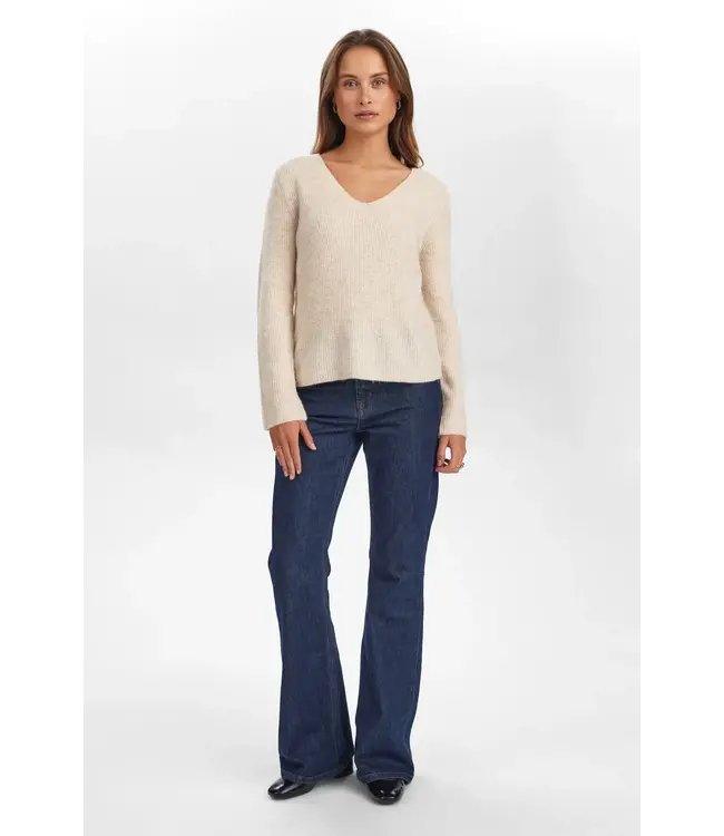 Riette rib pullover - Beige