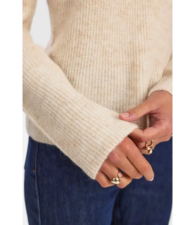 Riette rib pullover - Beige
