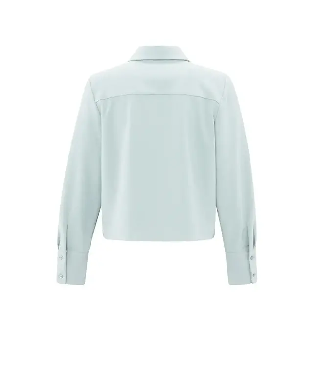 Cropped blouse with chest pocket