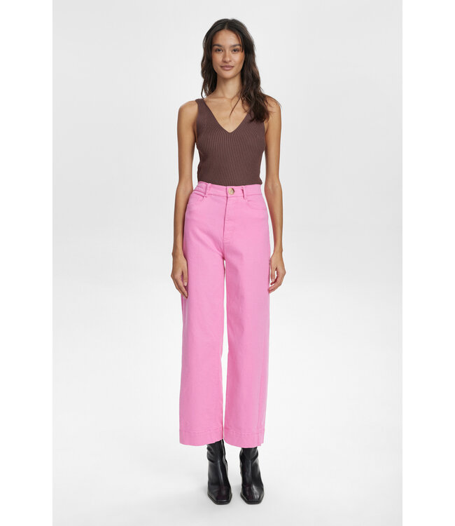 Lulu pants cropped - Roze