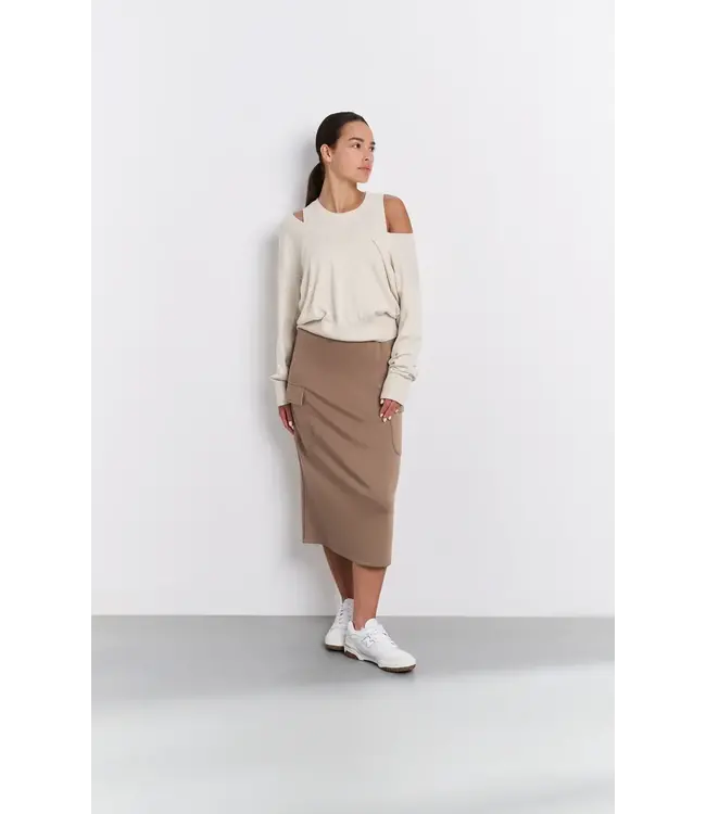 Jersey mid cargo skirt
