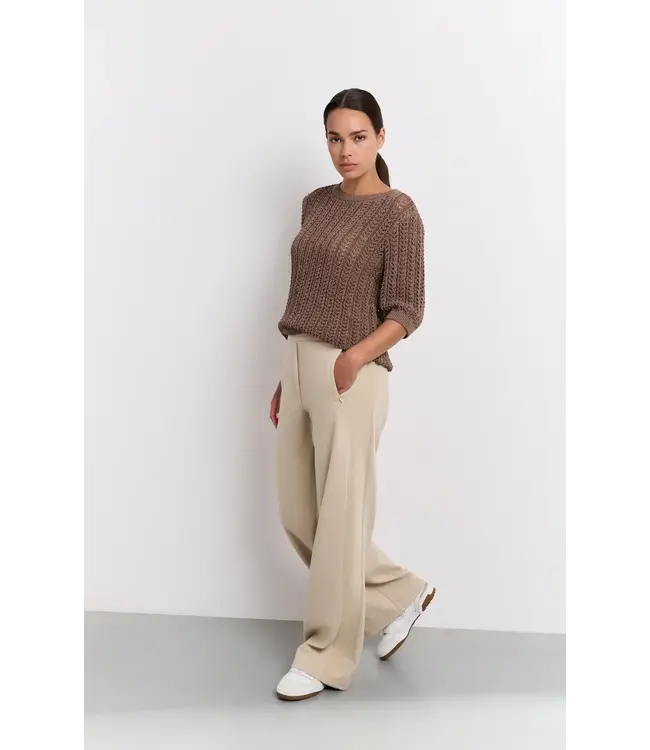 Wide leg trousers with high waist