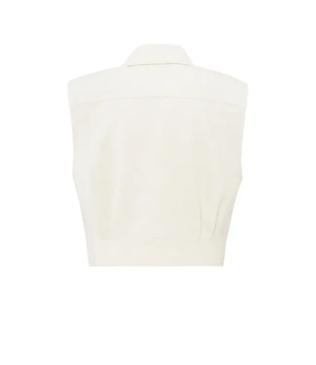 Cropped sleeveless jacket