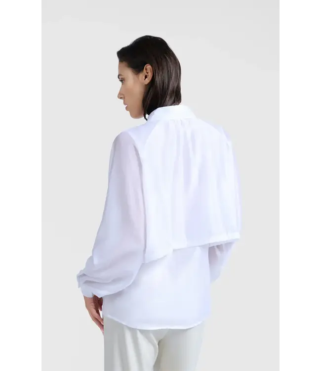 Shiny double layered blouse