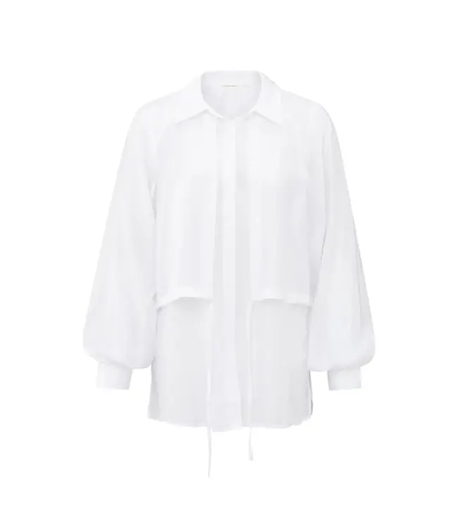 Shiny double layered blouse