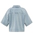 Oversized cropped denim jacket