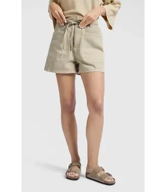 YAYA Garment dye woven short - Beige