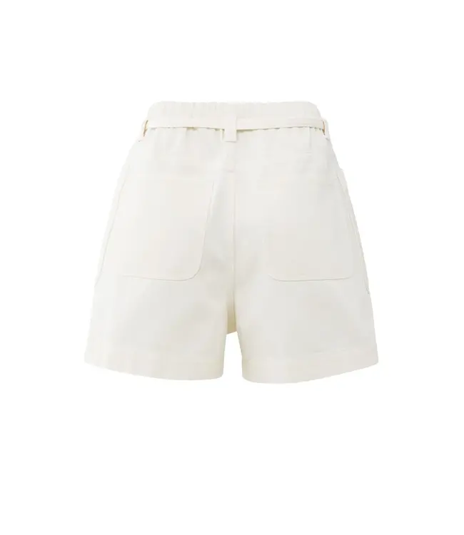 Garment dye woven short - Wit