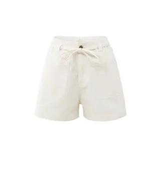 YAYA Garment dye woven short - Wit