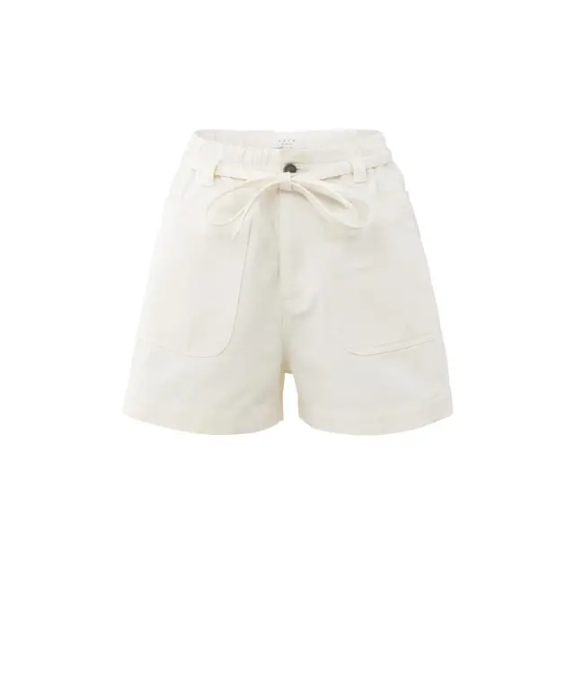 Garment dye woven short - Wit
