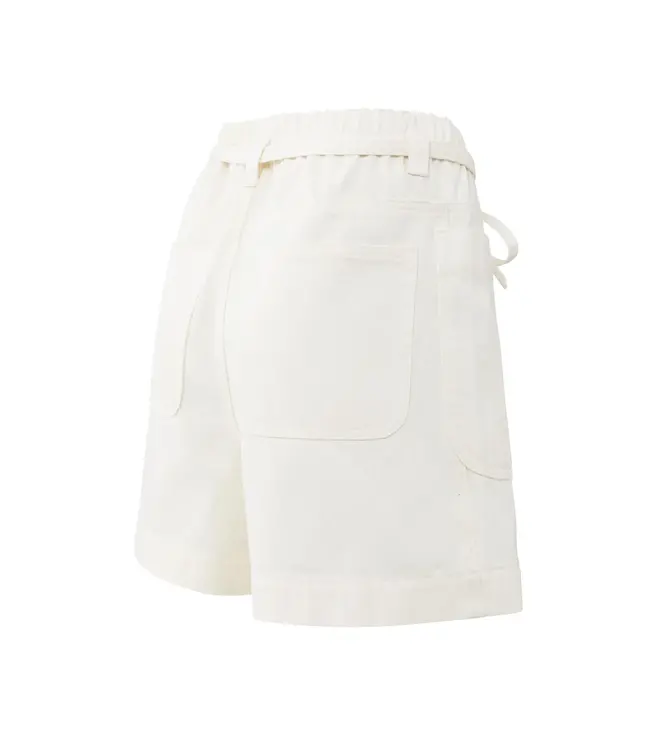 Garment dye woven short - Wit