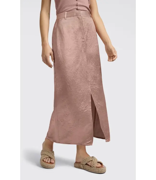 Satin midi skirt