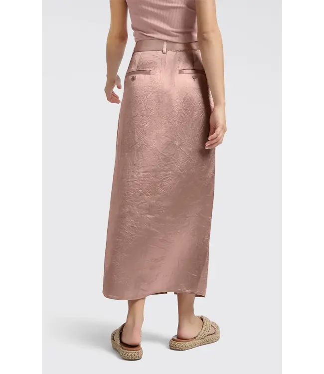 Satin midi skirt