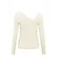 Fitted sweater with crossed shoulders