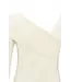 Fitted sweater with crossed shoulders