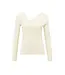 Fitted sweater with crossed shoulders