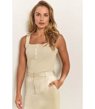 YAYA Rib singlet with buttons