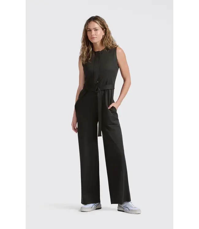 Jersey sleeveless jumpsuit