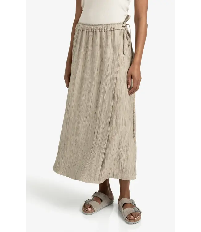 Structured midi skirt with tie