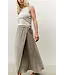Structured midi skirt with tie