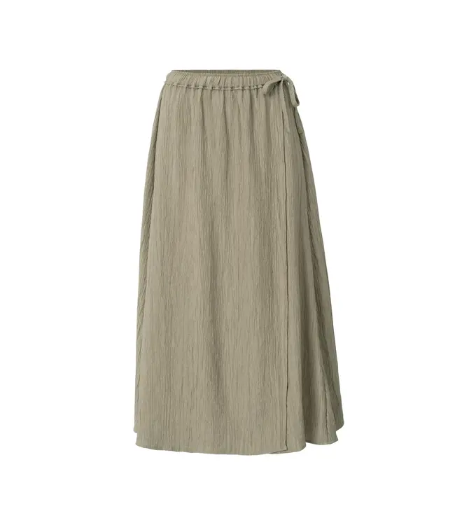 Structured midi skirt with tie