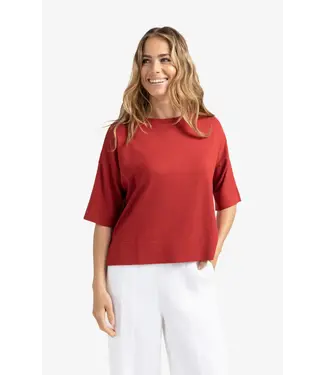 YAYA Oversized fine knitted shirt