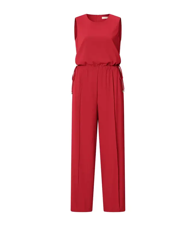 Sleeveless jumpsuit with cord detail