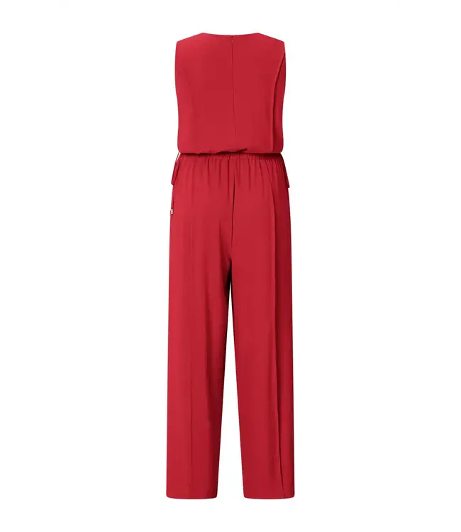 Sleeveless jumpsuit with cord detail