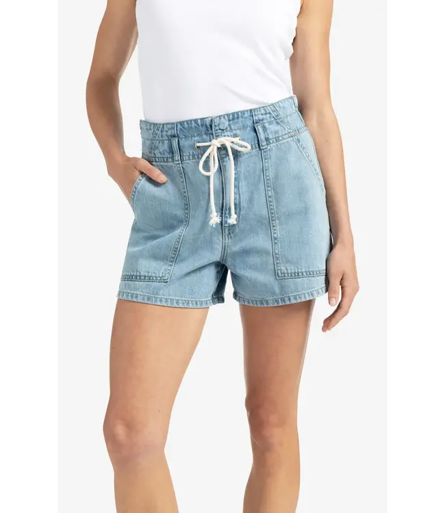 Denim short high waist