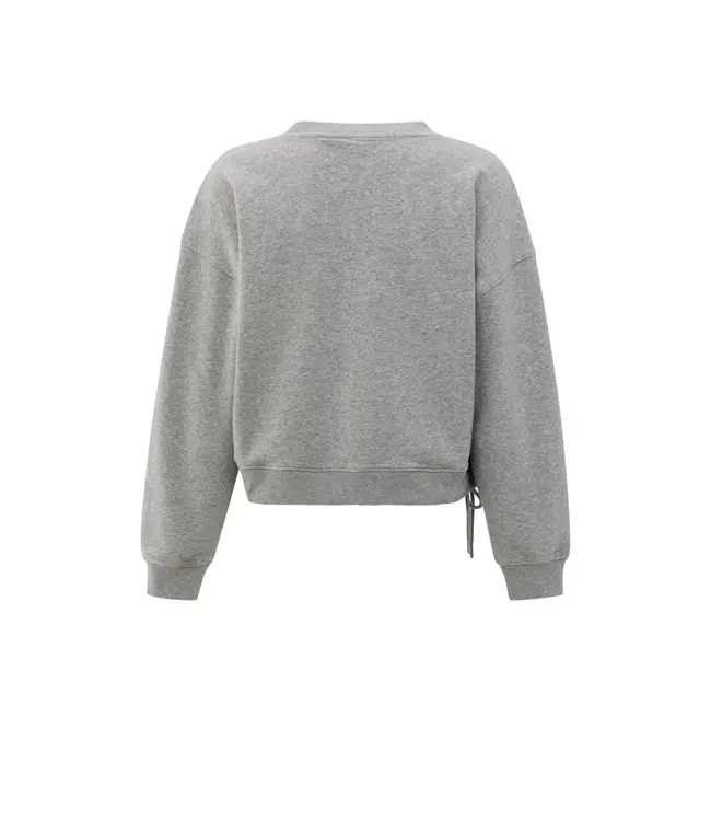 Sweatshirt pleat detail and cord