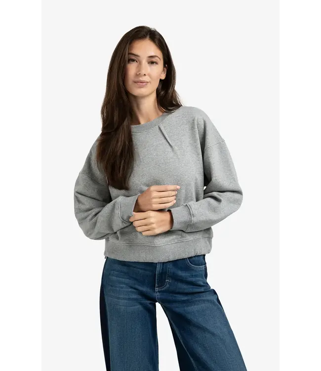 Sweatshirt pleat detail and cord
