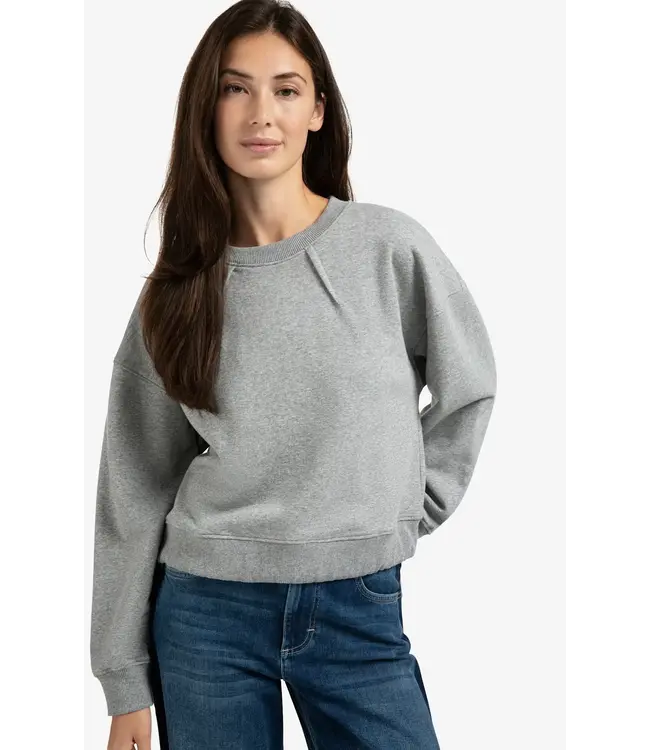 Sweatshirt pleat detail and cord