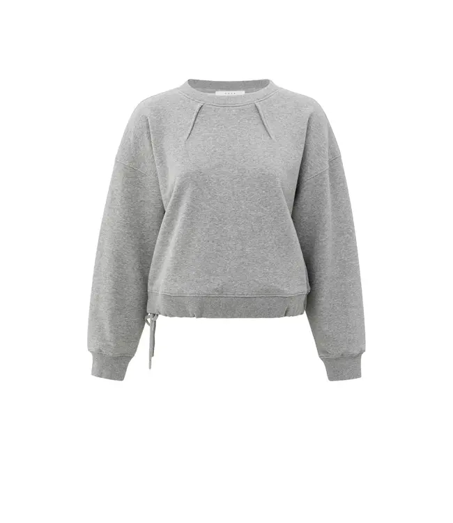 Sweatshirt pleat detail and cord