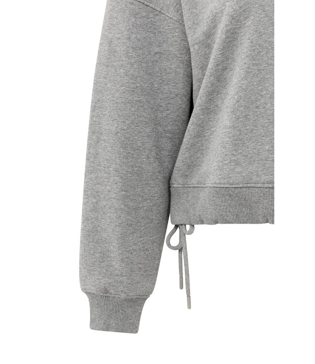 Sweatshirt pleat detail and cord