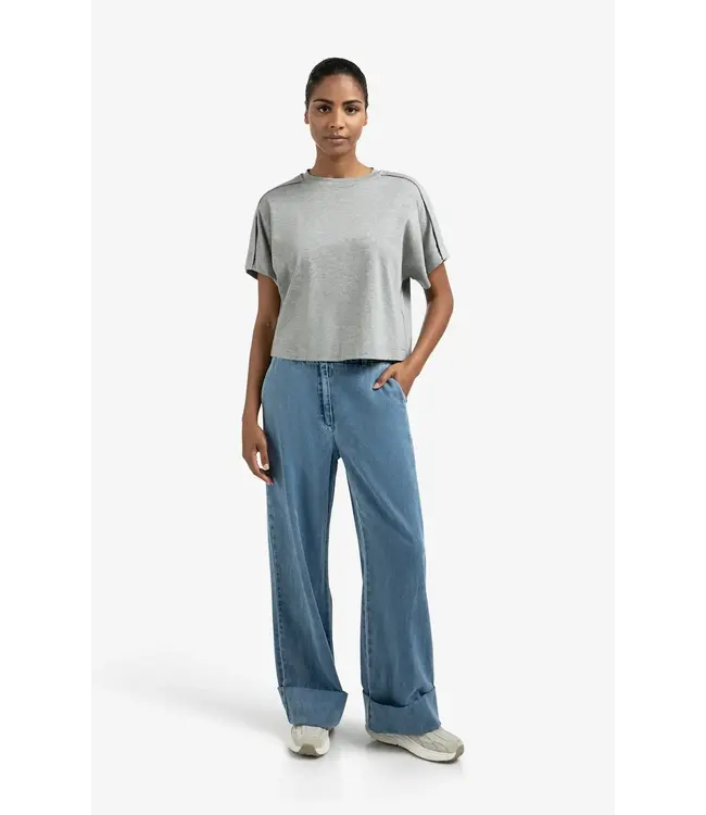 Denim pantalon roll up