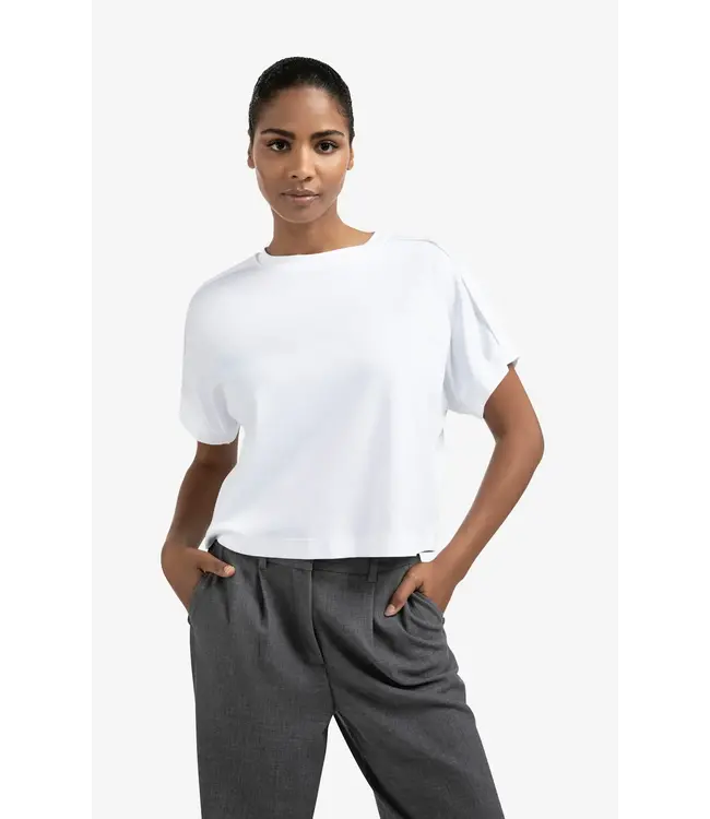 Jersey top with folded details