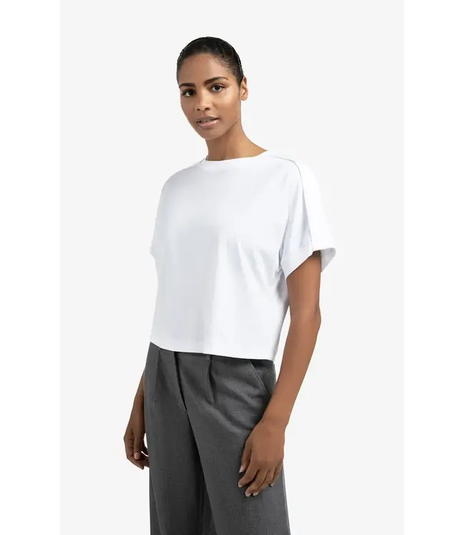 Jersey top with folded details