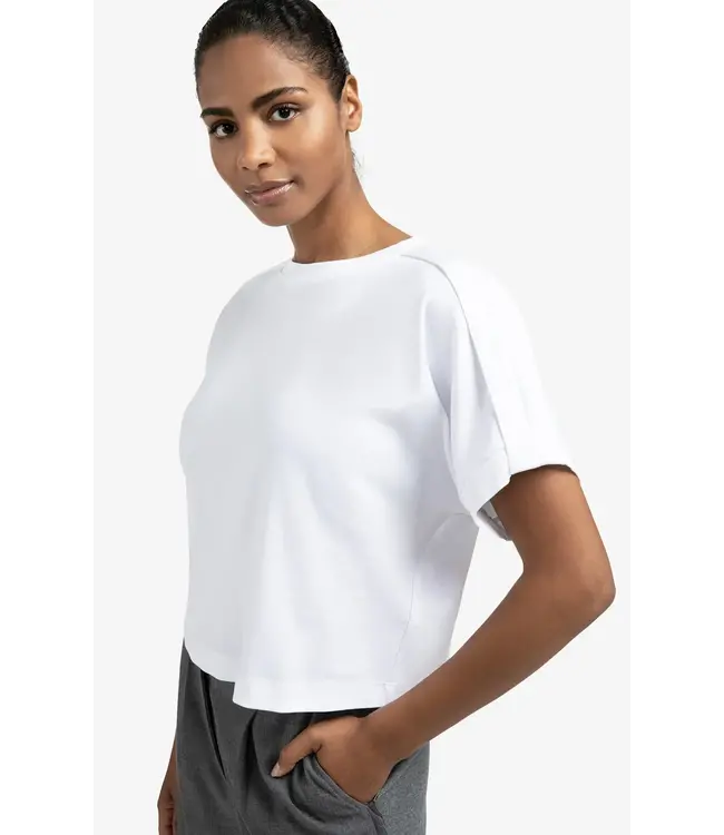 Jersey top with folded details