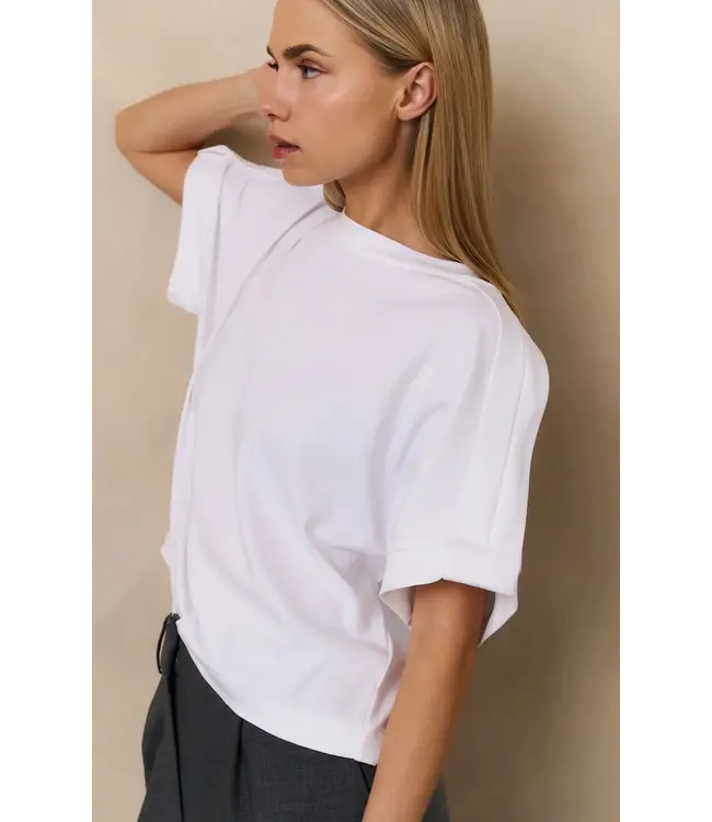 Jersey top with folded details