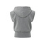 Sleeveless knitted hoodie with zip
