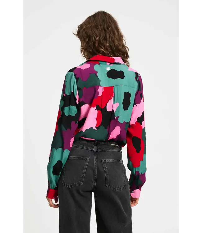 Mila abstract flower blouse