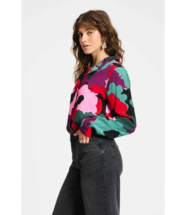 Mila abstract flower blouse