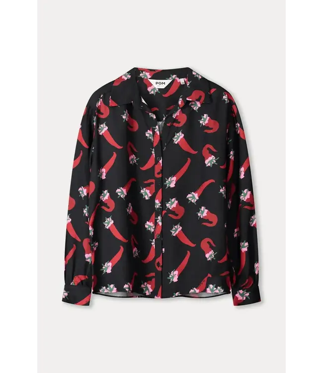 Violet pepper garden blouse