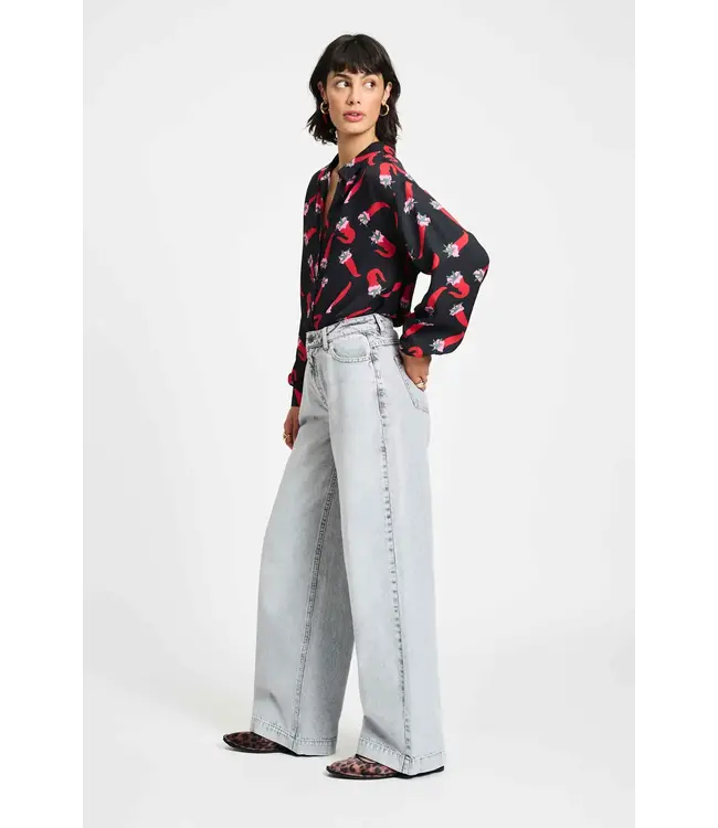 Violet pepper garden blouse